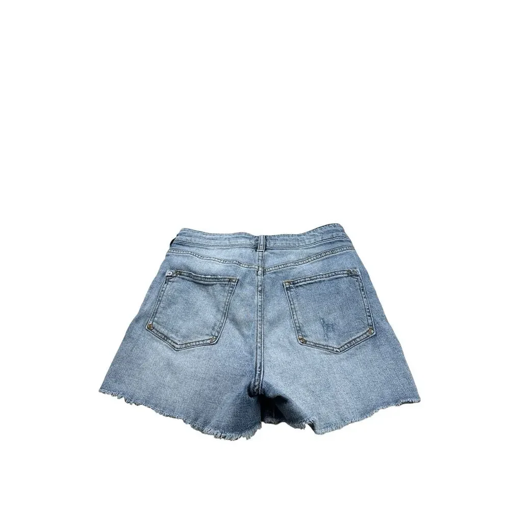 Pilcro Anthropologie High Rise Denim Cutoff Shorts Light Wash Distressed 27 - Picture 9 of 12